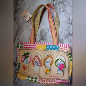 Sandy Clough Beach Tote Bag with Accessory